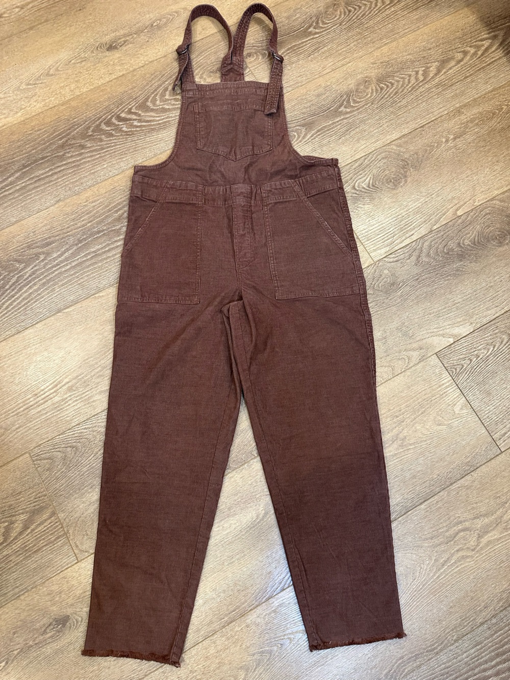 aerie Brown Werk & Play stretch Corduroy Overalls M